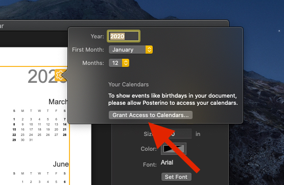 Add events to a calendar